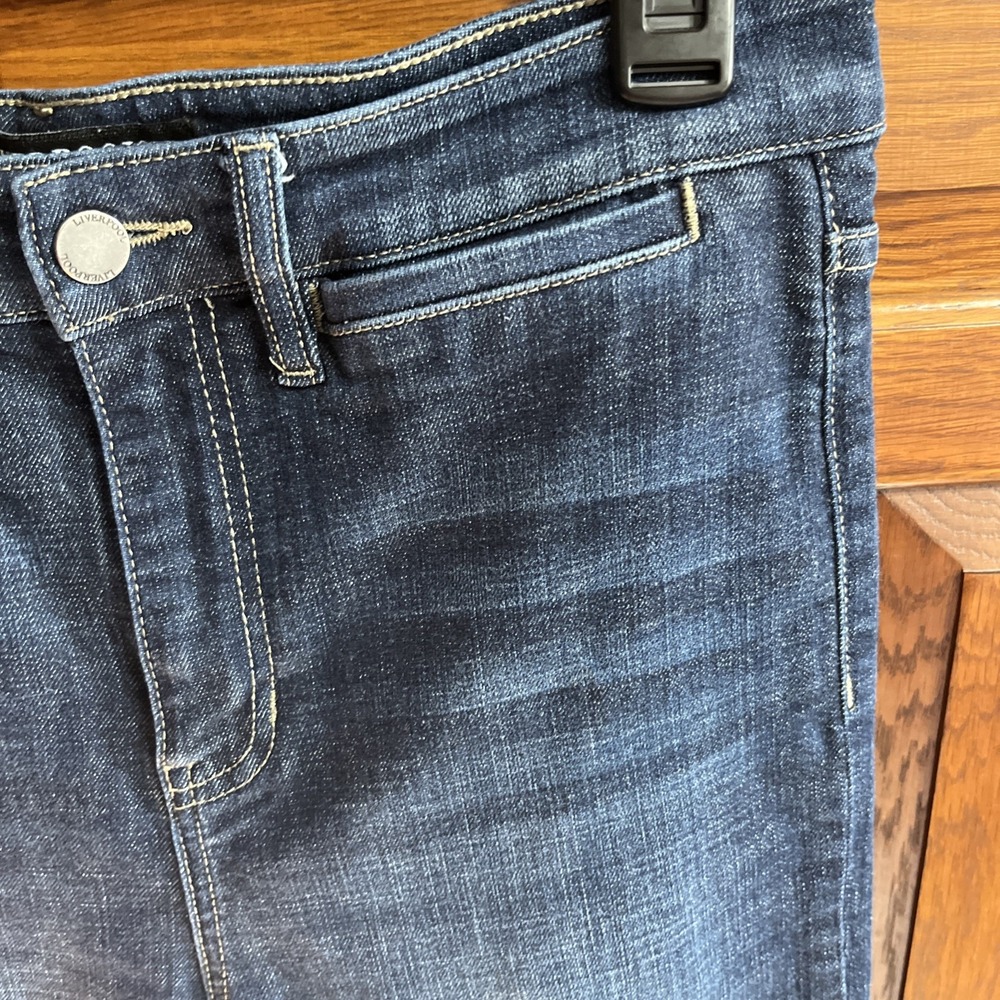 Liverpool‎ Women's High Rise Straight Leg Jeans Size 8 / 29 Dark Wash Stretch - Picture 3 of 11